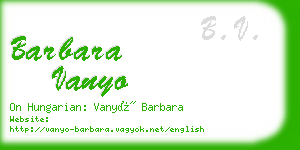 barbara vanyo business card